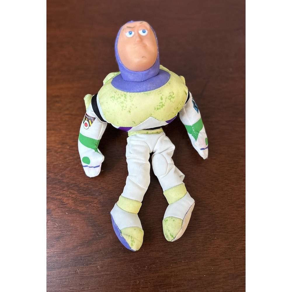 Disney Pixar Toy Story Buzz Lightyear Plush Figure Molded Head 7 Inch Toy